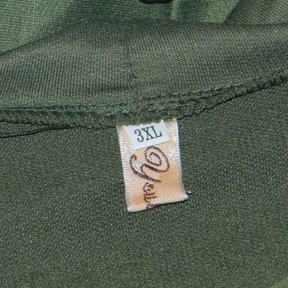 NWOT You Boya Olive green Funnel Neck Faith Tunic - Picture 4 of 4